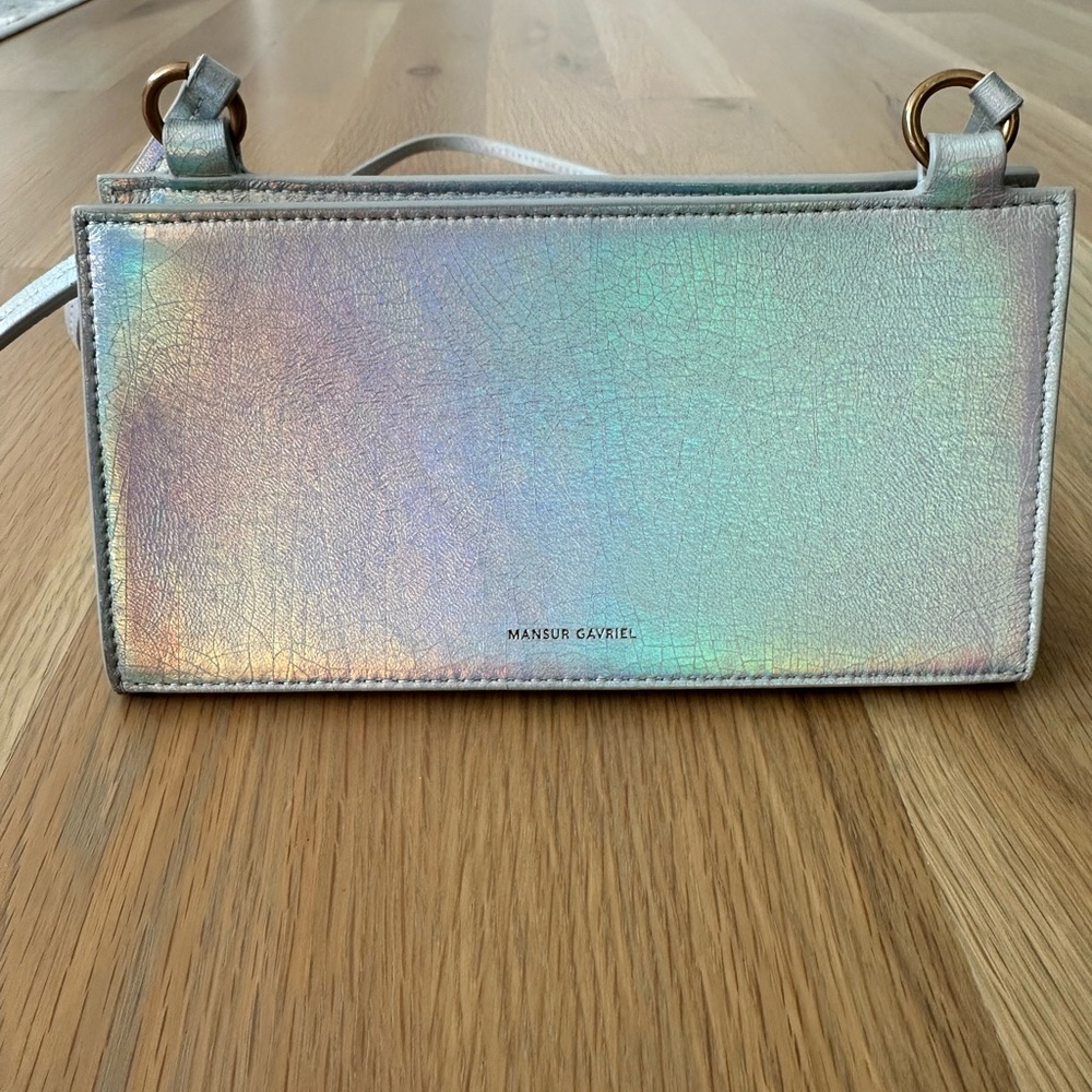 Preowned mansur gavriel iridescent mini pencil crossbody